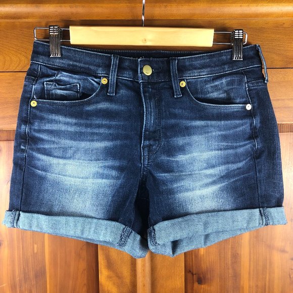Mossimo Denim High Rise Midi Shorts 